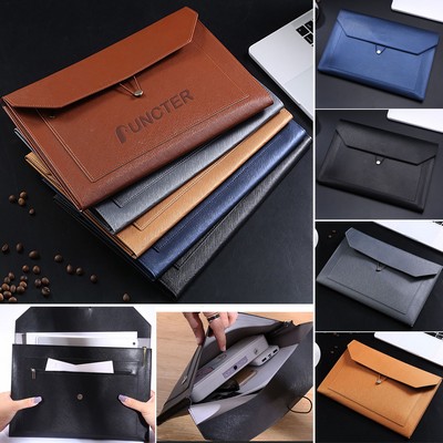 A4 PU Leather Envelope Document Holder File Bags