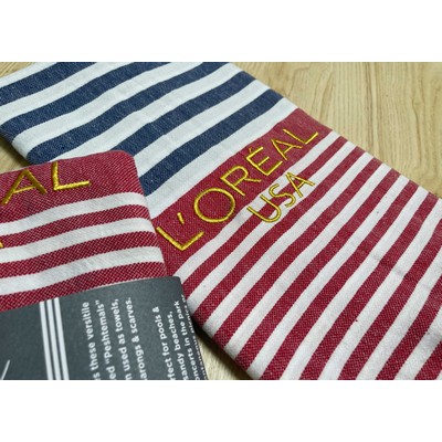 Amalfi Multi-Color Striped Turkish Towel