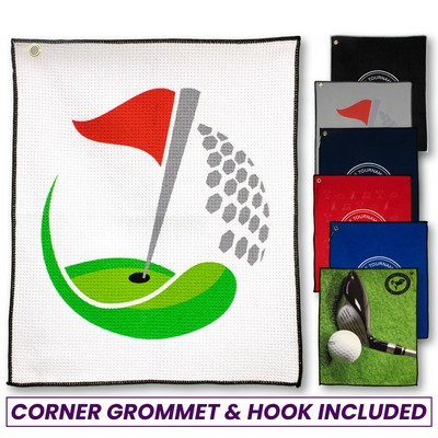 Microfiber Waffle Small Golf Towel (Screen Print)